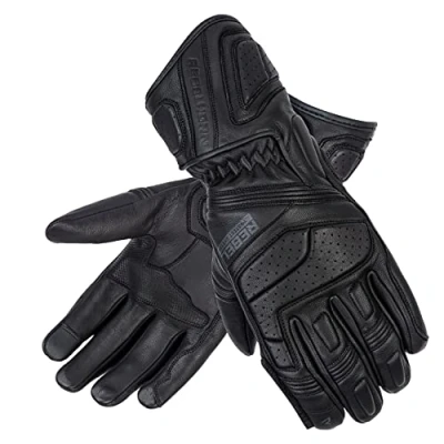 Abbildung von REBELHORN Hike II Lady Touring Motorradhandschuhe Ziegenleder Schaumstoffplatten Belüftung Touchscreen freundliche Pads Scheibenwischer CE Zertifizierung