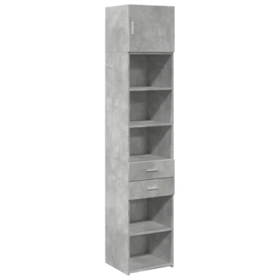 Abbildung von vidaXL Hochschrank Schmal Betongrau 45x42,5x225 cm Holzwerkstoff