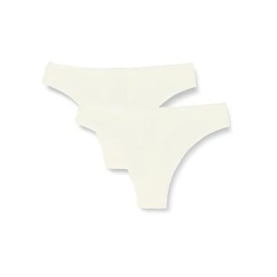 Abbildung von Dagi Women&#039;s Ecru 2 Pack Low Waist Thong Panty, Ecru,XS