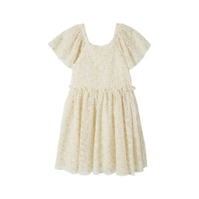 Abbildung von Festliches Mädchen Tüllkleid mit Stickerei vanille