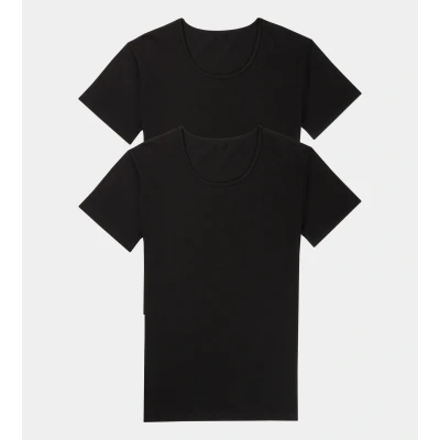 Abbildung von Sloggi 24/7 Oneck 2 PACK Unterhemd/shirt, Herren, Größe: Medium, Black