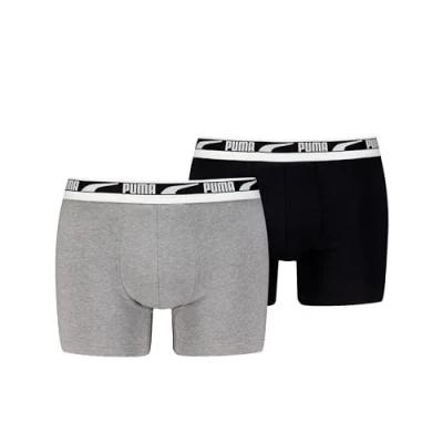 Abbildung von Licence Boxershorts Herren (2er Pack) Middle Grey Melange/Black Größe: 6