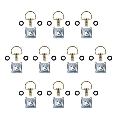 Abbildung von Oldbones Motorrad Rennbefestigungen Schnellspanner D Ring Typ C 14mm Gold(10 Pack)