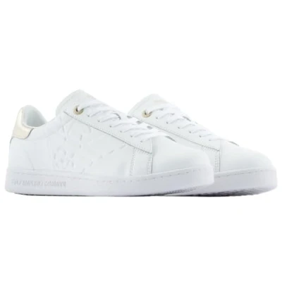 Abbildung von EA7 Emporio Armani Classic Unisex Sneaker low, Größe: 43 1/3, White/gold Schuhe