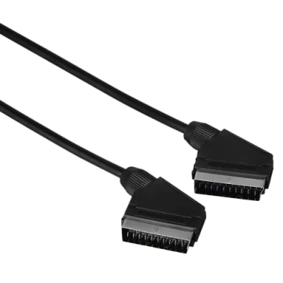 Abbildung von Hama Scart Kabel Korb (1,5m, 21 polig, für TV Anschluss, Video, Kabel) schwarz