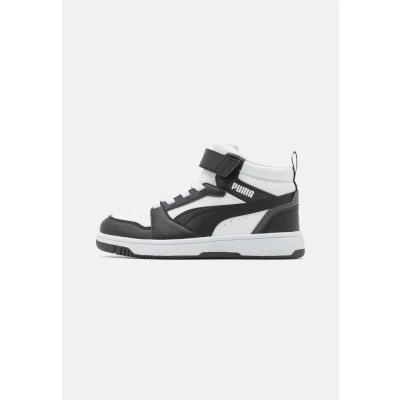 Abbildung von PUMA Rebound V6 MID JR Unisex Sneaker high für Kinder, Größe: 36, White/black Schuhe
