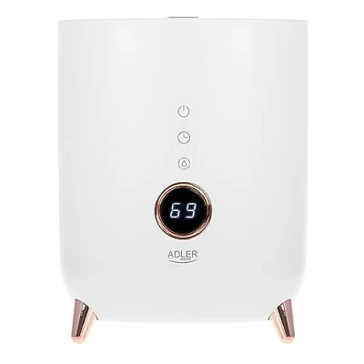 Abbildung von Adler AD 7972 Luftbefeuchter 23 W Fassungsvermögen des Wassertanks 4 L Geeignet für Räume bis zu 35 m2 Ultraschall Befeuchtungsleistung 150 300 ml/h Weiß