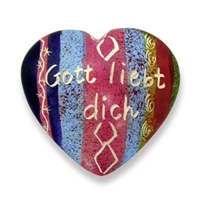 Abbildung von Handschmeichler Herz aus Speckstein Gott liebt dich