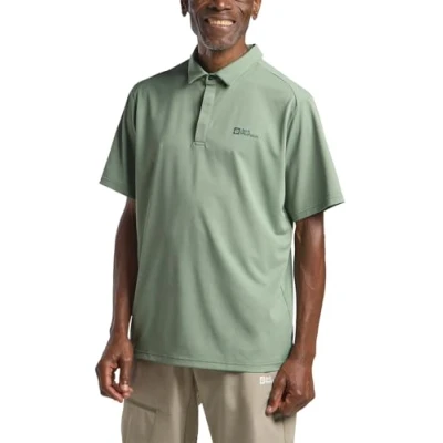 Abbildung von Jack Wolfskin Delgami Poloshirt, Herren, Größe: Medium, Eucalyptus