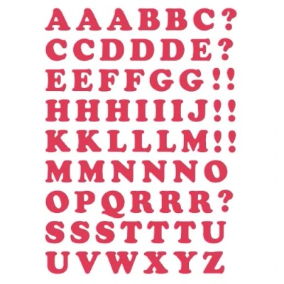 Abbildung von NEPTUN Flock Folie Magenta ABC groß