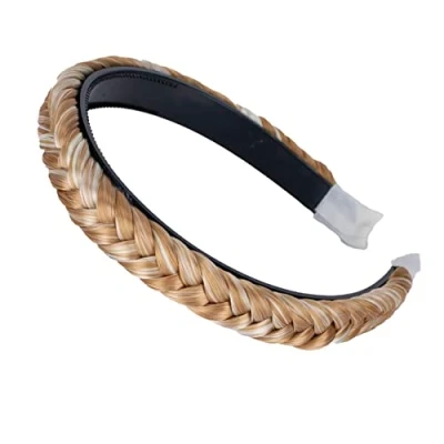 Abbildung von CAISHA Haarreifen Zopf Geflochten Haarteil Haarband Kopfschmuck Haarschmuck Blond Mix HHR12