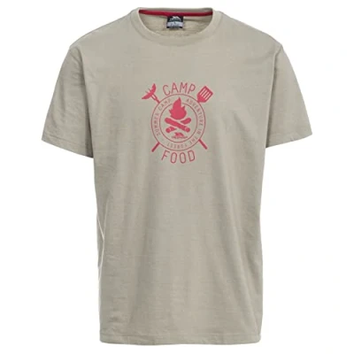 Abbildung von Trespass Adder, Oatmeal, XS, T Shirt mit Aufdruck für Herren, X Small, Beige
