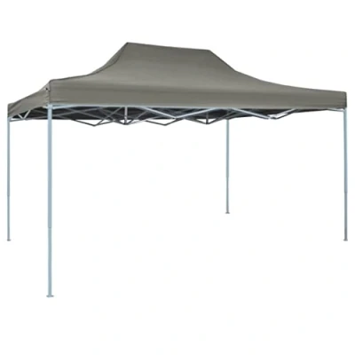 Abbildung von vidaXL Profi Partyzelt Faltbar Wasserbeständig Gartenpavillon Pavillon Festzelt Gartenzelt Bierzelt Faltpavillon Garten 3x4m Stahl Anthrazit