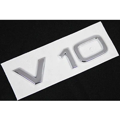 Abbildung von Audi 4E0853601A2ZZ Schriftzug V10 Original Emblem Tuning Chrom