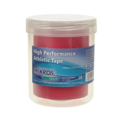 Abbildung von Mikros High Performance Athletic Tape 2 Rollen Box (3,8 cm x 10 m), Rot