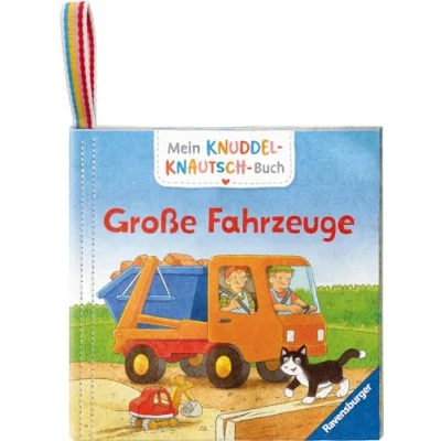 Abbildung von Mein Knuddel Knautsch Buch: Große Fahrzeuge; weiches Stoffbuch, waschbares Badebuch, Babyspielzeug ab 6 Monate (Pappbilderbuch Buch)