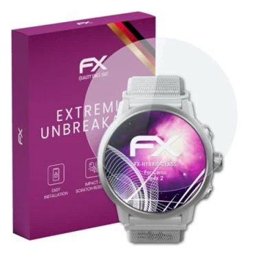 Abbildung von atFoliX Glasfolie kompatibel mit Coros Apex 2 Panzerfolie, 9H Hybrid Glass FX Schutzpanzer Folie