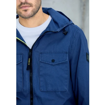 Abbildung von STREET ONE MEN Outdoorjacke, mit Kapuze, Kapuze Tunnelzugband
