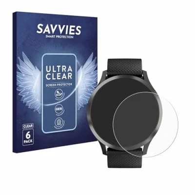 Abbildung von Savvies 6 Stück Schutzfolie für Garmin vivomove HR Displayschutz Folie Ultra Transparent