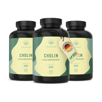 Abbildung von Cholin 1080 Kapseln Vegan TRUE NATURE St