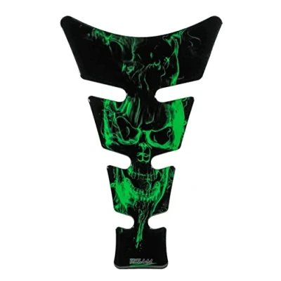 Abbildung von BIKE label Tankpad Motorrad Skull Grün kompatibel für Kawasaki X503501