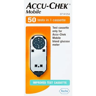 Abbildung von Roche Blutzucker Teststreifen Accu Chek Mobile Testkasette, Spar Set 50 St., Innovative Diabeteskontrolle, Ohne Streifenwechsel
