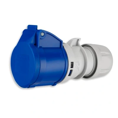 Abbildung von REV 0512565555 CEE Caravan Kupplung, 3 polig (2P+PE) IP44, 230V 16A, blau