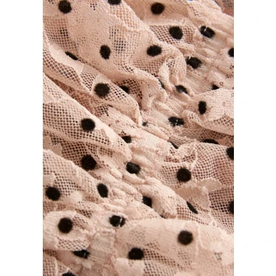 Abbildung von Next Flocked SPOT Ruffle Bluse, Damen, Größe: 46, Blush pink