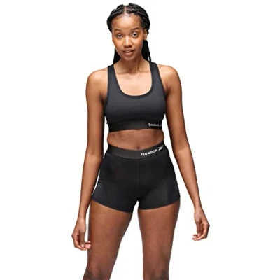Abbildung von Reebok Steffi Sport BH, Damen, Größe: Large, Black