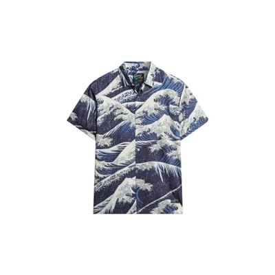 Abbildung von Superdry Vintage Hawaiian Short Sleeve Hemd, Herren, Größe: Small, Yellow clouds