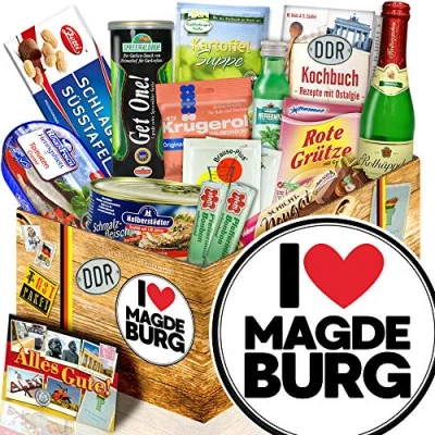 Abbildung von I love Magdeburg/Geschenk Magdeburg/Spezialitäten Box DDR