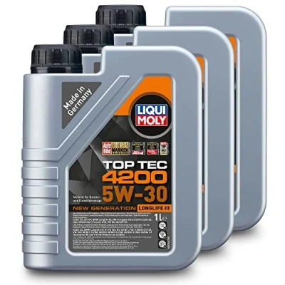 Abbildung von 3x LIQUI MOLY 3706 Top Tec 4200 5W 30 Motoröl