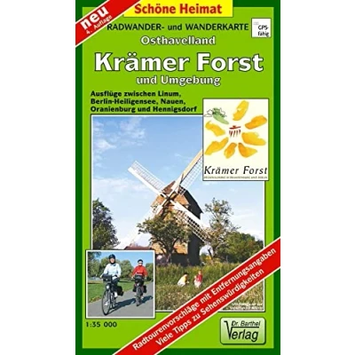 Abbildung von Radwander und Wanderkarte Osthavelland, Krämer Forst Umgebung: Ausflüge zwischen Linum, Berlin Heiligensee, Nauen, Oranienburg Hennigsdorf. ... Hennigsdorf (Schöne Heimat)
