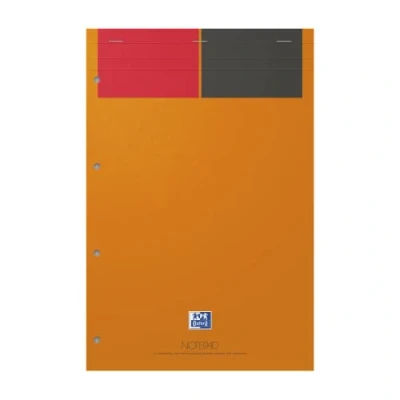 Abbildung von Oxford Notepad Interantional A4 Briefblock, liniert, 160 Seiten, 4fach gelocht