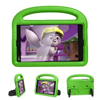 Abbildung von Kinderhülle für Huawei MediaPad M3 Lite/M5 Lite 8,4 Zoll, Tablet Hülle kinderfreundlich, leicht, Griff mit Ständer, weicher EVA Schaum, stoßfeste Schutzhülle, Grün