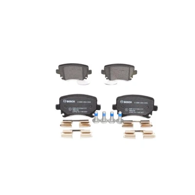 Abbildung von BOSCH 0 986 494 595 Bremsbelagsatz Low Metallic mit Montageanleitung, Anti Quietsch Blech, Schrauben AUDI: A4 B6/B7 Cabrio, B7 Avant