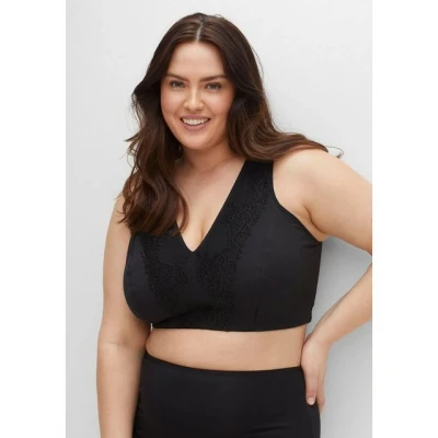 Abbildung von Sheego BH Bustier, Damen, Größe: 90D, Schwarz