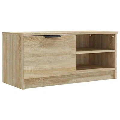 Abbildung von vidaXL TV Schrank Lowboard Möbel Tisch Board Sideboard Fernsehschrank Fernsehtisch HiFi Sonoma Eiche 80x35x36,5cm Holzwerkstoff