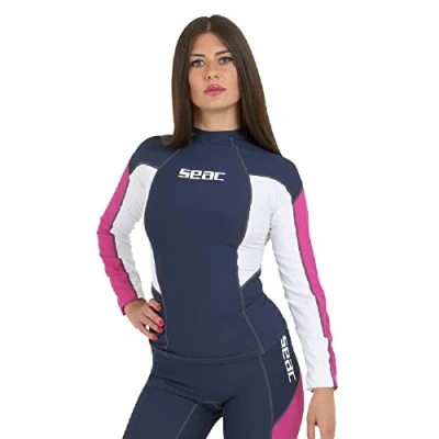 Abbildung von Seac RAA Long Evo Lady Rash Guard UV Schutz Shirt zum Schnorcheln und Schwimmen Langarm für Damen