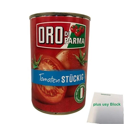 Abbildung von Oro di Parma Tomaten stückig (400g) + usy Block