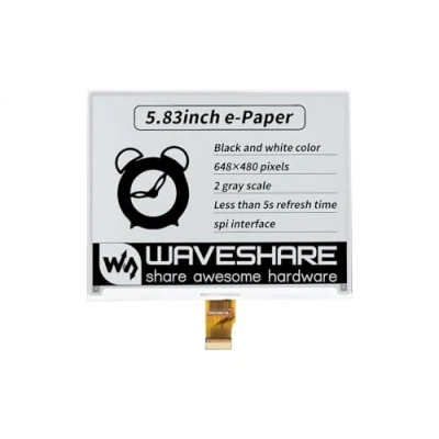 Abbildung von Waveshare 5.83inch E Ink Raw Display 648x480 Resolution Paper Without PCB Black/White Dual Color SPI Interface