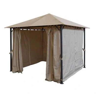 Abbildung von Quick Star Pavillon Nizza 3x3m Sand inkl. Seitenwandset, mit 4 Seitenteilen