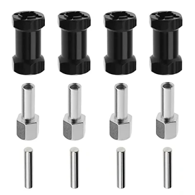 Abbildung von The Lord of Tools 12 mm RC Hex Adapter 25 Verlängerungsrad Hub Metall Treiber Verlängerung kompatibel mit Axial Scx10 Rc4wd D90 1/10 Crawler Auto