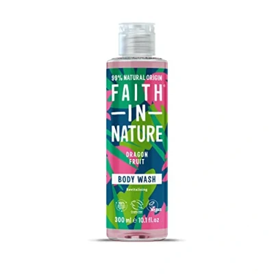 Abbildung von Faith In Nature 300 ml Natural Dragon Fruit Body Wash, Revitalising, Vegan and Cruelty Free, No SLS or Parabens