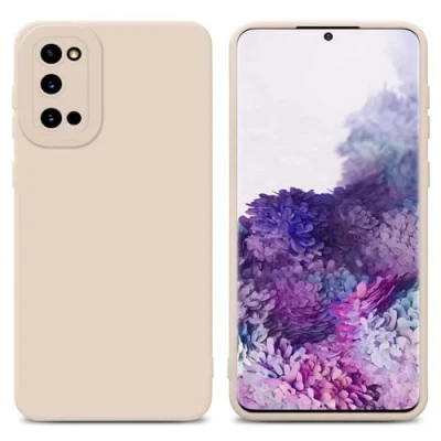 Abbildung von Cadorabo Hülle kompatibel mit Samsung Galaxy S20 Schutzhülle TPU Silikon Case Liquid Design Kameraschutz Slim Kratzfest Weiche Gummi Rundumschutz für in Rosa