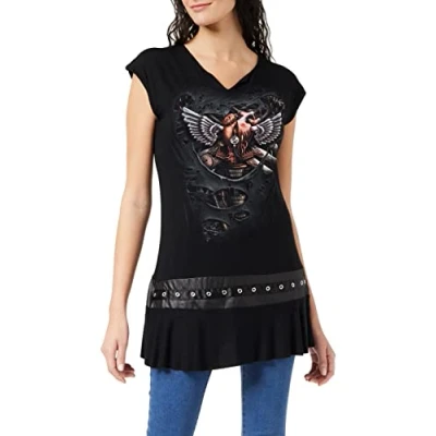 Abbildung von Spiral Direct Damen Steam T shirt, Schwarz (Black 001), 34 (Herstellergröße: Small)