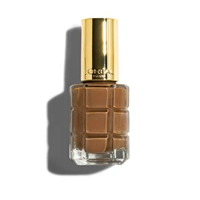 Abbildung von L&#039;Oréal Paris Color Riche Le Vernis Nagellack mit Öl in Gold/Pflegender Farblack Braungold Glanz Effekt /# 662 Moka Chic / 1 x 14ml