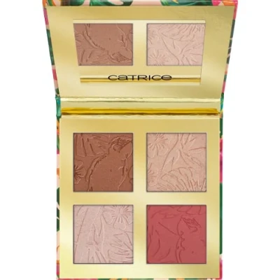 Abbildung von Catrice Tropic Exotic Cheek Palette, Rougepalette, Nr. C01, Mehrfarbig, 4 Farben, natürlich, schimmernd, vegan, ölfrei, ohne Parfüm, Alkohol, 1er Pack (25g)