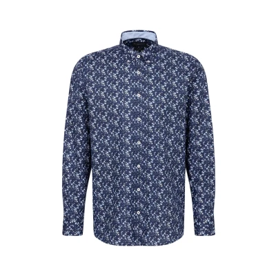 Abbildung von bugatti MIT Floralem Print Hemd, Herren, Größe: Large, Marine