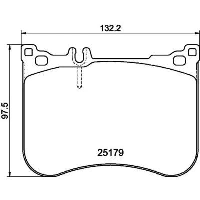 Abbildung von HELLA 8DB 355 020 581 Bremsbelagsatz für Verschleißwarnanzeiger vorbereitet MERCEDES BENZ: E Klasse Limousine, S Coupe